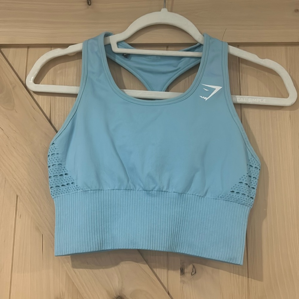 Gym shark blue bra top